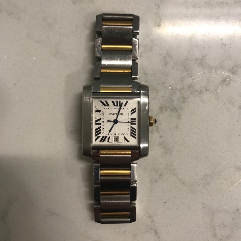 Cartier Tank Française Watch 18K Yellow Gold
